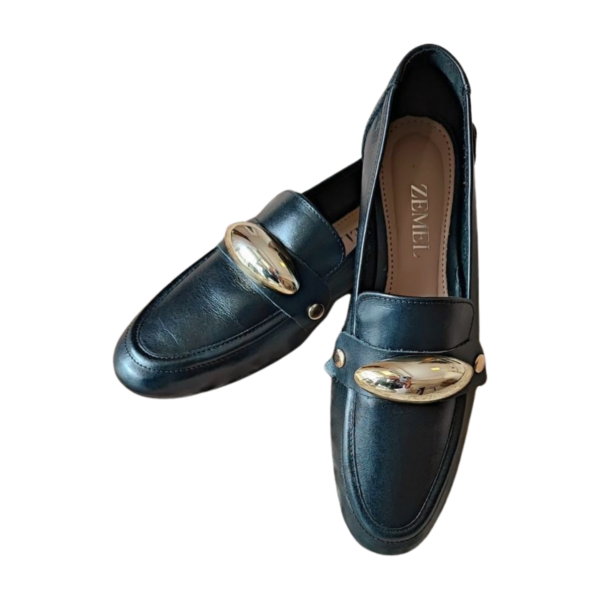 Loafer Preto em Couro com Fivelas Removíveis - Imagem 9