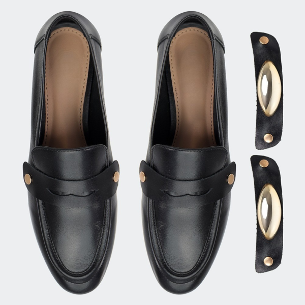 Loafer Preto em Couro com Fivelas Removíveis - Imagem 5