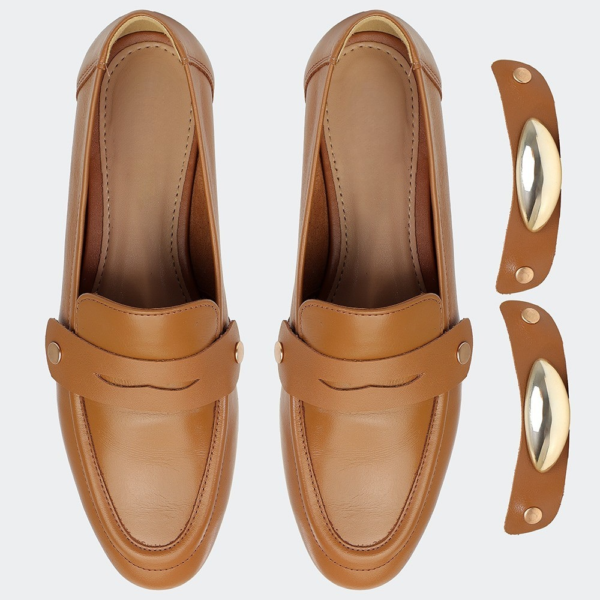 Loafer Caramelo em Couro com Fivelas Removíveis - Imagem 8