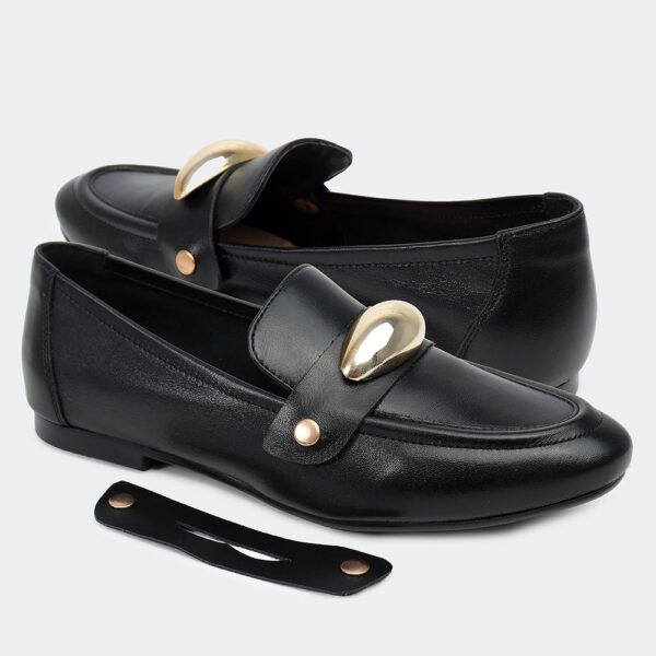 Loafer Preto em Couro com Fivelas Removíveis - Imagem 6