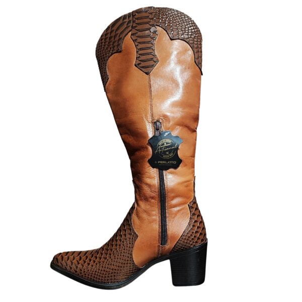 Bota Feminina New Western Couro Café Havana - Imagem 2