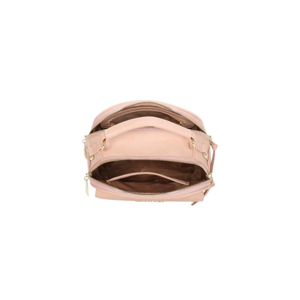 Bolsa Feminina Rosé com Alça de Mão + Alça Transversal Removível - Média - Imagem 4
