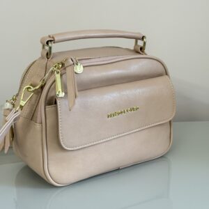 Bolsa Feminina Rosé com Alça de Mão + Alça Transversal Removível - Média