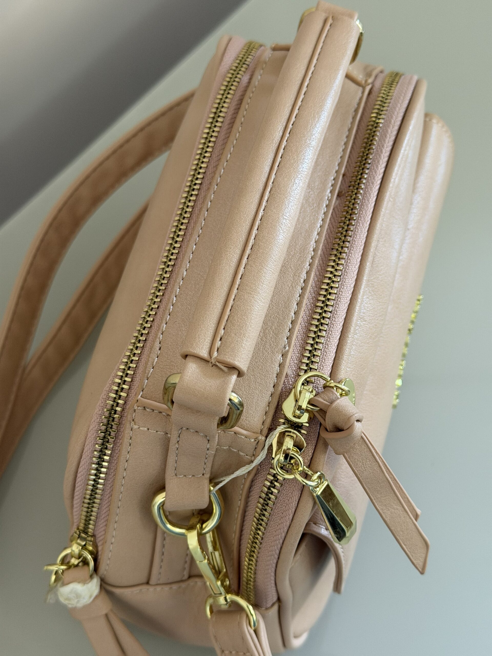 Bolsa Feminina Rosé com Alça de Mão + Alça Transversal Removível - Média - Imagem 2