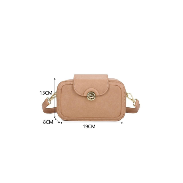 Bolsa Feminina Tiracolo Estruturada Pequena - Marrom - Imagem 2