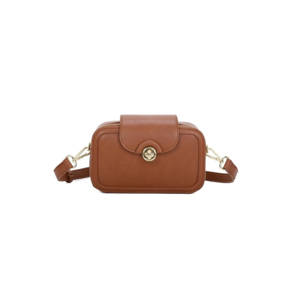 Bolsa Feminina Tiracolo Estruturada Pequena - Marrom