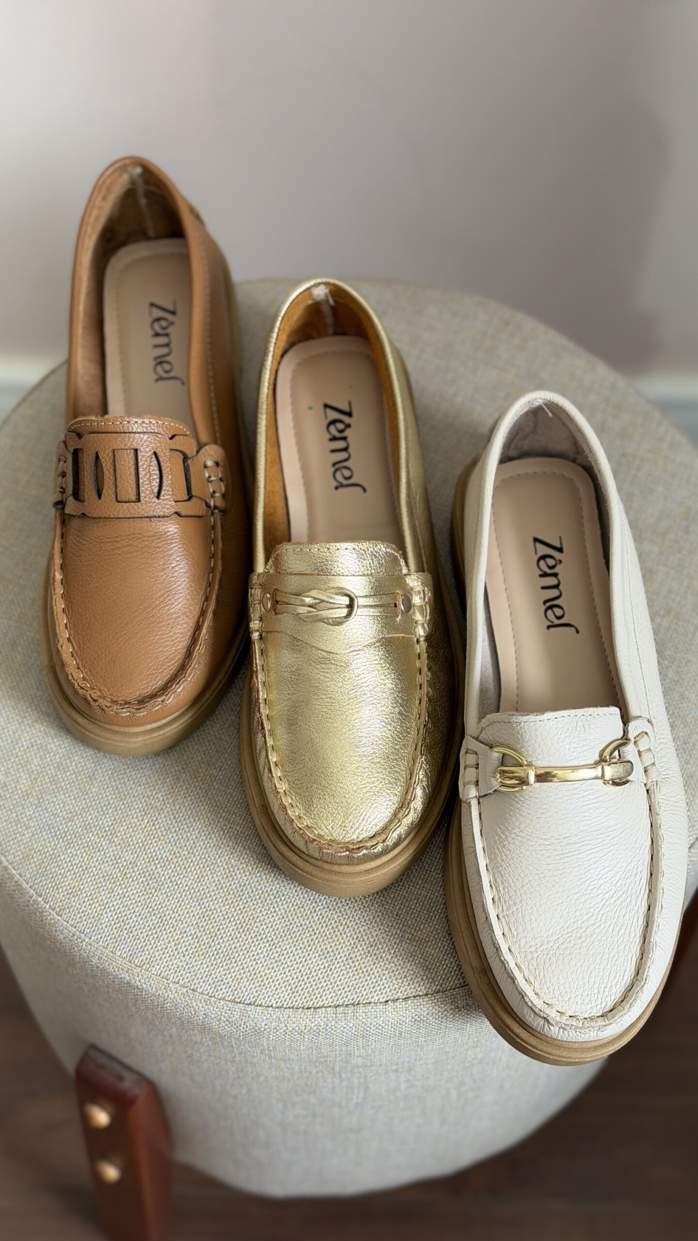 Mocassim Off White em Couro Legítimo Zêmel - Imagem 4
