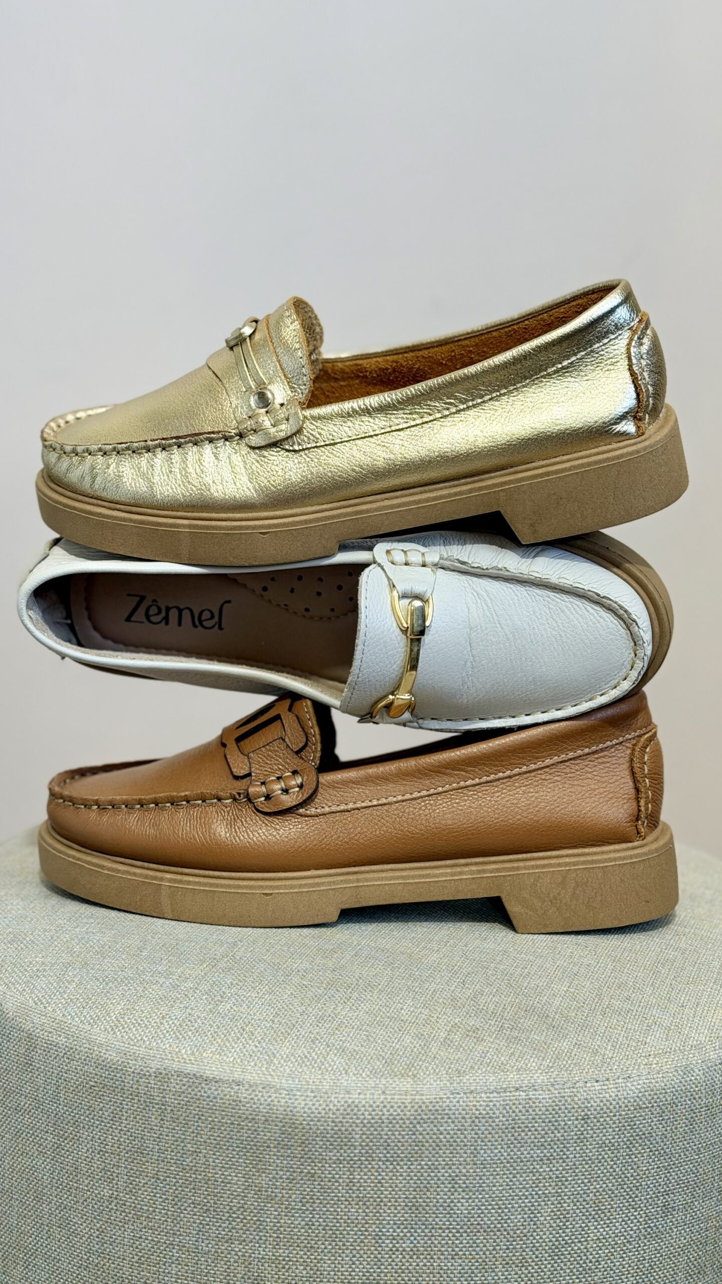Mocassim Off White em Couro Legítimo Zêmel - Imagem 6